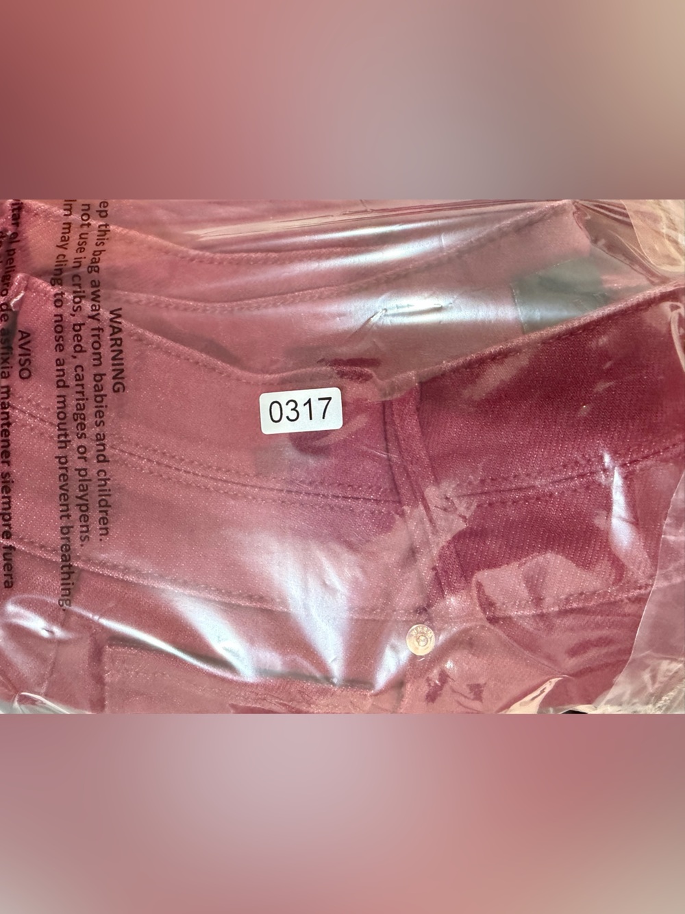 WHBM Extra High Rise Trouser Pants Burgundy Wine Size 4 - Picture 8 of 8